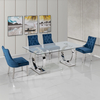 High Gloss 8 Seater Glass Dining Room Furniture Dinning Table Set