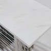White Marble And Chrome SS Console Table For Living Room Furniture
