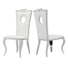 Modern 56x50x110cm Leather Dining Room Chair Highback Black PU Dining Chairs