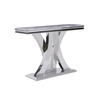 Dining Room Furniture SS Console Table 0.166m3 12mm Tempered Glass