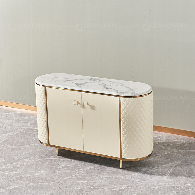 Modern 201 Stainless Steel Console Table With Drawer 0.46m3