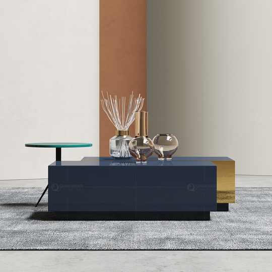 Rectangular Sintered Stone Coffee Table Customized Home Furniture