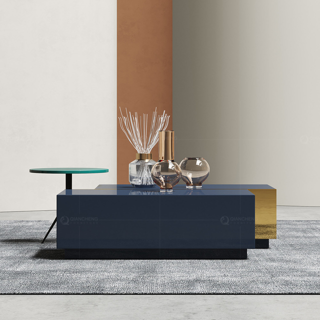 Rectangular Sintered Stone Coffee Table Customized Home Furniture