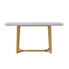 Rectanagle Stick SS Marble Top Console Table 2.4 Meter Long