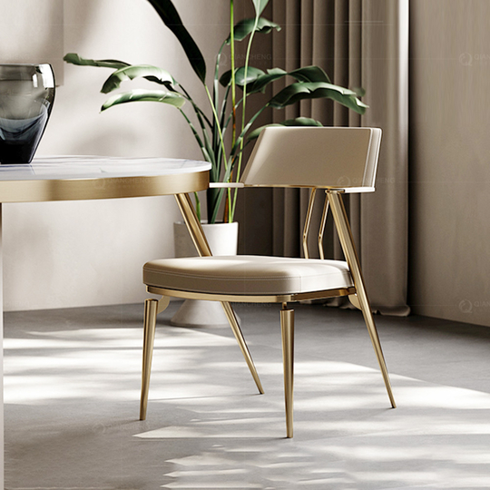 Nordic american style restaurant golden ss home furniture dining room chairs