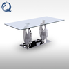 160x90x75cm Tempered Glass Dining Table Home Furniture 0.12m3