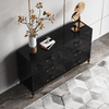 Home Decorating SS Console Table Sideboard Living Room With 6 Drawers