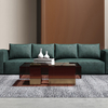 Golden Base SS Steel Table And Sofa Sets Coffee Desk High Glass