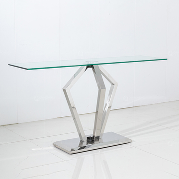 Silver Mirror SS Furniture Console Corner Hallway Table