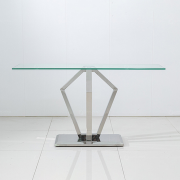 Silver Mirror SS Furniture Console Corner Hallway Table