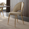 White pu leather ss furniture dining room modern dinner chairs