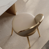 White pu leather ss furniture dining room modern dinner chairs
