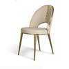 White pu leather ss furniture dining room modern dinner chairs
