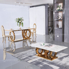 Large 200x100x75cm Tempered Glass Dining Table Stainless Steel Metal Base Large 200x100x75cm Tempered Glass Dining Table Stainless Steel Metal Base