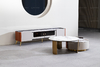 White 85 Inch TV Stand Stone Top Two Doors Media Console White 85 Inch TV Stand Stone Top Two Doors Media Console