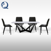 Anti Scratch Stainless Steel Marble Dining Table 200cm Minimalist Design