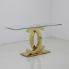 Rectangular OEM SS Console Table With Clear Tempered Glass Top Rectangular OEM SS Console Table With Clear Tempered Glass Top