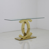 Rectangular OEM SS Console Table With Clear Tempered Glass Top Rectangular OEM SS Console Table With Clear Tempered Glass Top