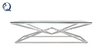 Glass Top 200x45x45cm Stainless Steel TV Stand For Living Home