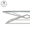 Glass Top 200x45x45cm Stainless Steel TV Stand For Living Home