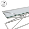 Glass Top 200x45x45cm Stainless Steel TV Stand For Living Home