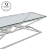 Glass Top 200x45x45cm Stainless Steel TV Stand For Living Home