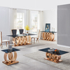 Brown Marble Top 201 304 SS Console Table Furniture for Living Room