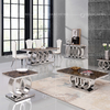 Brown Marble Top 201 304 SS Console Table Furniture for Living Room