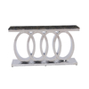 Brown Marble Top 201 304 SS Console Table Furniture for Living Room