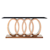 Brown Marble Top 201 304 SS Console Table Furniture for Living Room