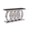 Brown Marble Top 201 304 SS Console Table Furniture for Living Room