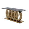 Brown Marble Top 201 304 SS Console Table Furniture for Living Room