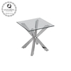 5 15mm Stainless Steel Side Tables For Living Room 35kg Modern glass top