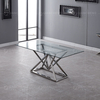 66kg 8 Seater Glass Dining Table With Steel Legs Rectangular Shape