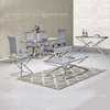 No Folded 9.5kg Stainless Steel Glass Top Coffee Table For Living Room