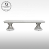 Metal 60kg Luxury TV Table For Living Room White Top Gold Frame