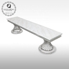 Metal 60kg Luxury TV Table For Living Room White Top Gold Frame