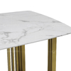 Italian 200x100x75cm Luxury Marble Dining Table Gold Stainless Steel leg