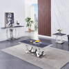 Stable 20mm SS Console Table European Style Grey Marble Top