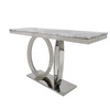 Stable 20mm SS Console Table European Style Grey Marble Top
