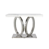 Stable 20mm SS Console Table European Style Grey Marble Top