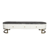 High Gloss Stainless Steel TV Stand With Drawers Mirror Brushed Finish