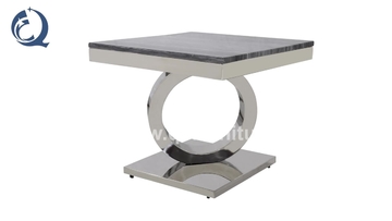 Marble OEM Stainless Steel Side Tables Square 60x60 Mirror Side Tables