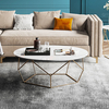 Modern SS Coffee Table Man Made Marble Top 12mm Tempered Glass Modern SS Coffee Table Man Made Marble Top 12mm Tempered Glass