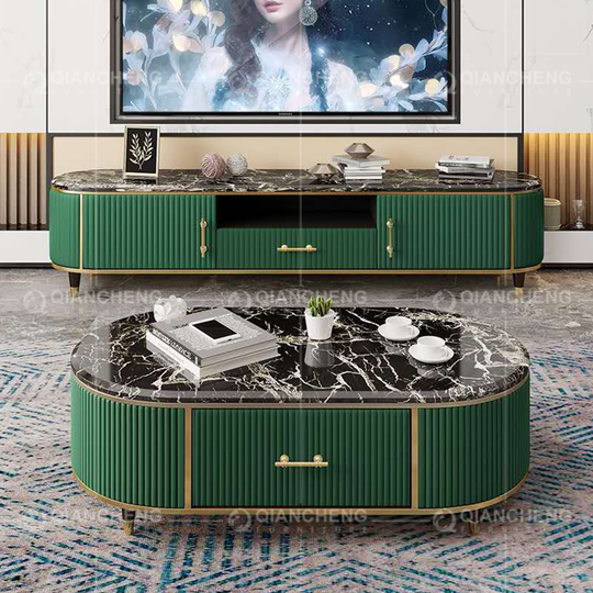 Modern Artificial Marble Top TV Table Furniture For Dining Room