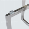 Qiancheng Stainless Steel Glass Top Dining Table 70x36x30inch No Folded