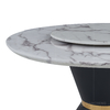 French Style 20mm Luxury Marble Dining Table 200x100x75cm Stainless Steel Frame