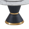 French Style 20mm Luxury Marble Dining Table 200x100x75cm Stainless Steel Frame