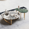 Home Furniture Living Room Coffee Table Save Space Nature Marble Stainless