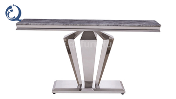OEM 140x45x75cm Metal Marble Top Console Table For Living Room